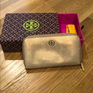 Tory Burch Glitter ZIP Continental Wallet
